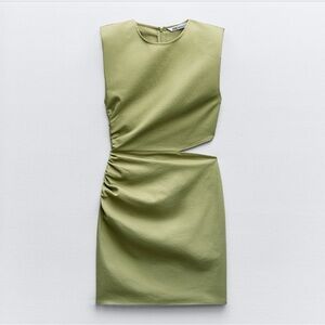 Elegant Olive Green Dress
